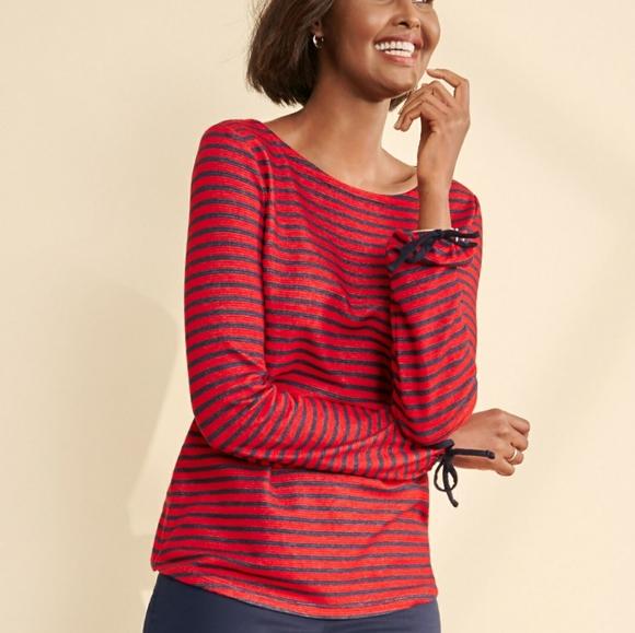 Talbots Tops - TALBOTS RED AND BLUE LONG SLEEVE TOP